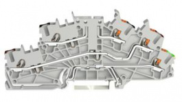 2203-6543, Terminal Block, Push-In, 5 Poles, 250V, 24A, 0.25 ... 2.5mm², Grey, Wago