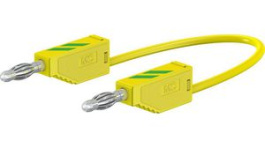 LK425-A/X 075CM GREEN-YELLOW, Test lead diam. 4 mm Yellow / Green 75 cm 2.5 mm2 CAT I, Staubli (former Multi-Contact )