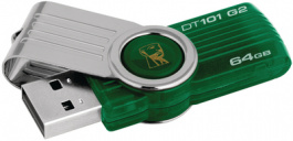 DT101G2/64GB, USB Stick DataTraveler 101 G2 64 GB green, Kingston