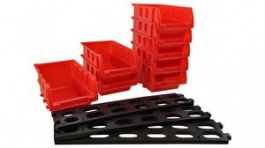 RND 600-00143, Wall Mounted Stackable Trays, 8 Pieces, 161x105x75mm, RND Lab