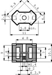 B65803-N160-A48 [2 шт], RM4 core set N48 PU=2 ST, TDK-Epcos