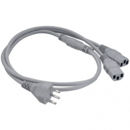6900-915.64, Mains cable CH Type 12 2x IEC-320-C13 1 m, Feller Aut