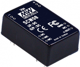 SCW08B-05, Преобразователь: DC/DC; 8Вт; Uвх:18?36В; 5ВDC; Iвых:1600мА; 15г, MEAN WELL