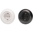 E18 311 77 Wall outlet 1-way w/earth 80 x 80 x 50 mm 16 A Black