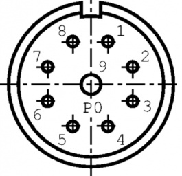 99 4603 20 09, Appliance plug, 9-pin 9P, Binder