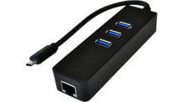 EX-1133-N, Ethernet Adapter, USB Hub USB 1x 10/100/1000 -, Exsys