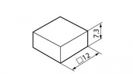 AT4140H, Switch Cap 12 mm 12 mm 7.3 mm, NKK Switches (NIKKAI, Nihon)