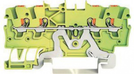 2200-1407, Ground Terminal, Cage Clamp, 4 Poles, 0.14 ... 1.5mm\x1a, Wago