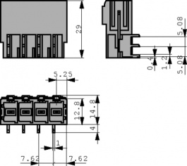 831-3603, Pin header, straight 3P7.62 mm, Wago