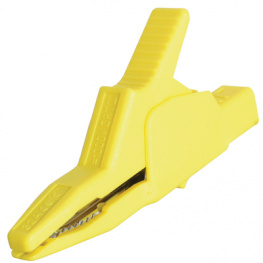 AK 2 B 2540 I GELB / YELLOW, Crocodile clip diam. 4 mm yellow, SKS Kontakttechnik