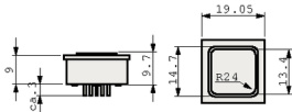 3.14.002.012/0000, Illuminated Key Switch, 100 mA, 42 VAC/VDC, RAFI