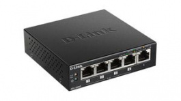DGS-1005P/E, PoE Switch, Unmanaged, 1Gbps, 60W, RJ45 Ports 5, PoE Ports 4, D-Link