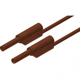 MVL S WS 25/1 BROWN, Safety test lead diam. 2 mm brown 25 cm CAT III, SKS Kontakttechnik