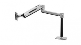45-360-026, Desk Mount LCD Monitor Arm, 42", 100x100/75x75/200x100/200x200, 11.3kg, Silver, Ergotron