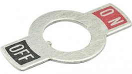 AT210, Legend Plate 6.1mm Red/Black, NKK Switches (NIKKAI, Nihon)