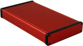 1455P2201RD, Extruded Enclosure, Red, 125 x 220 x 31 mm, Aluminium, 1455, Hammond