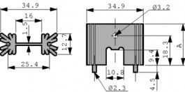 SK-104/38,1-STC/TO-220, Heat Sink SOT-32 / TO-220, Fischer Elektronik