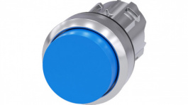 3SU10500BB500AA0, SIRIUS ACT Push-Button front element Metal, glossy, blue, Siemens