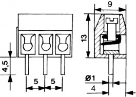 CZZ 5/12 NU, Wire-to-board terminal block 0.5...2.5 mm2 solid or stranded 5 mm, 12 poles, WURTH Elektronik