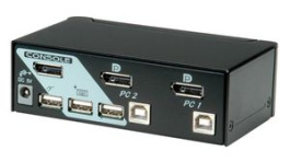 14.01.3327, KVM Switch, 2 PCs DisplayPort USB, Roline
