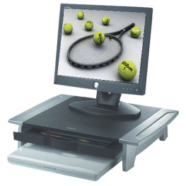 8031101, Office Suites monitor stand, complete black-silver, Fellowes