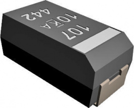 T591D107M016ATE050, Polymer capacitor 100 uF 16 V, Kemet