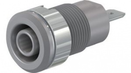 49.7044-28, Safety Socket \x1a4mm Grey 24A 1kV Nickel-Plated, Staubli (former Multi-Contact )