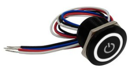 RND 210-00774, Illuminated Capacitive Touch Switch, Latching Function 1.5 A 30 VDC 1CO IP68, RND Components