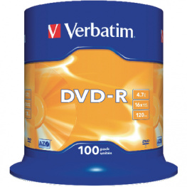 43549, DVD-R 4.7 GB Spindle for 100, Verbatim