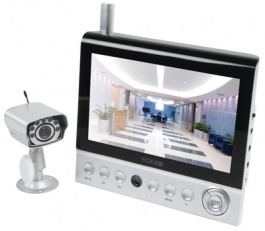 SEC-TRANS30, Wireless camera system with 7" LCD monitor silver, KONIG
