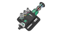 05004281001, Ratchet Screwdriver with Magazine and Holster, Zyklop Pocket Set 2, Tool Set, 18 Pieces, Wera Tools