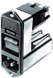 CD14.1101.151, Разъем: питания AC; IEC 60320; CD; гнездо; "папа"; 1А; 250ВAC; 10мГн, Schurter