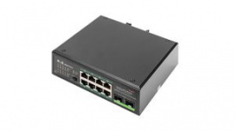DN-651110, PoE Switch, Unmanaged, 1Gbps, 30W, RJ45 Ports 8, PoE Ports 8, DIGITUS