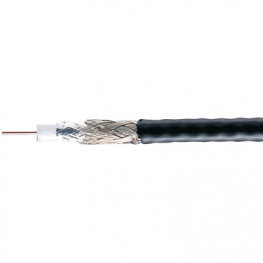 9102 BK001 [305 м], Coaxial cable   1 x0.81 mm Steel wire, copper plated (StCu) Black, Alpha Wire