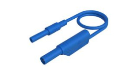 MAL S WS-B 50/2,5 BLUE, Test Lead, Plug, 4 mm - Socket, 4 mm, Blue, Nickel-Plated Brass, 500mm, Hirschmann
