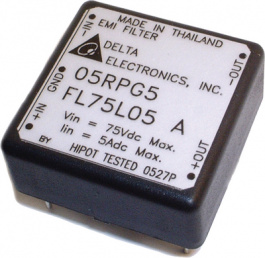 FL75L05 A, EMI filter 5 A ,75 VDC, DELTA Electronics