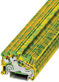 PTS 1,5/S-TWIN/1P-PE, Terminal block yellow-green 0.14...1.5 mm2, Phoenix Contact