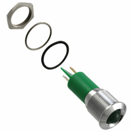 Q16P1CXXG12E, LED Indicator green 12 VDC, APEM