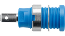SEB 7077 Ni / BL, Laboratory socket diam. 4 mm Blue CAT III, Schutzinger