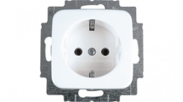 20 EUC-214, Socket Outlet, 2P+E / F (CEE 7/3), Flush Mounted, White, Busch-Jaeger