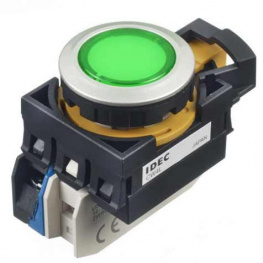CW4L-M1E10Q4G, Illuminated Pushbutton Switch, 10 A, 24 VAC/VDC, IDEC