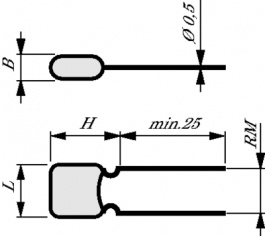3DE5C1H101J0M1C03A [2000 шт], Capacitor 100 pF 50 VDC PU=2000p., Murata