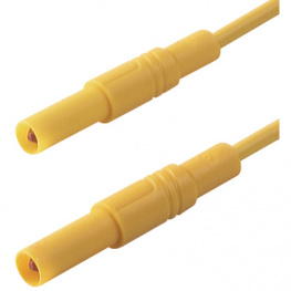 MLS GG 25/2.5 GELB / YELLOW, Safety test lead diam. 4 mm yellow 25 cm CAT III, SKS Kontakttechnik