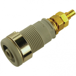 SEB 2600 G M4 GRAU / GREY, Safety socket diam. 4 mm Grey CAT III, SKS Kontakttechnik