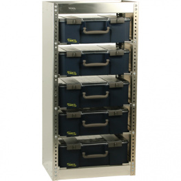 S221 CARRYLITE REOL 5X150-9 SA, Assortment box shelf system, Raaco