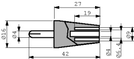 A-SLK4 BLACK, Предохранительный адаптер, Staubli (former Multi-Contact )