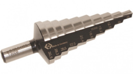 T3008, Step drill 6-9-12.5-15.2-18.6-20.4-22.5-25.5-28.3-30.5mm, C.K Tools (Carl Kammerling brand)