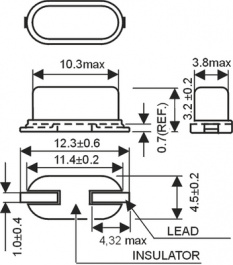KX-KST SMD CRYSTAL 6,0 MH, Quartz SMD 6.0 MHz, GEYER