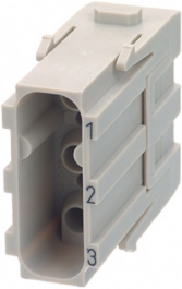 09140033001, Разъем: HAN; модуль; "папа"; Han Modular C; PIN:3; без контактов, Harting