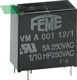 VM A001 12VDC, PCB power relay 12 VDC 360 mW, Carlo Gavazzi
